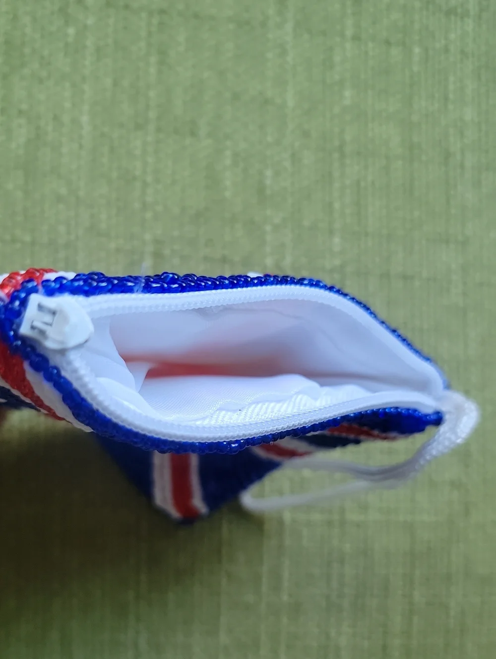 Stanley Beaded Union Jack Wristlet in Blue, Red & White